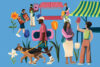 Illustration promoting the Brampton Summer Artist Market