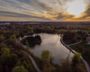 Aerial photograph of Loafers Lake